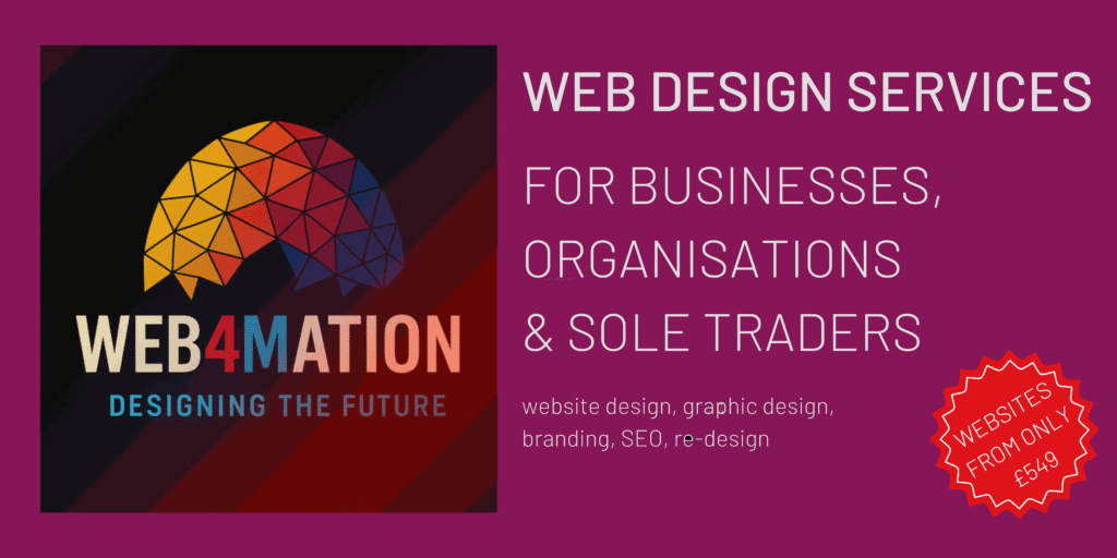 Web4mation website design services banner